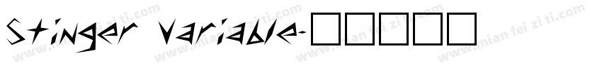 Stinger Variable字体转换